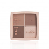 Палетка для контурингу обличчя 3 в 1 Illusion Mix Neverti NP208