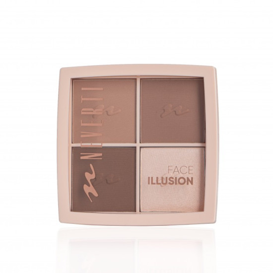 Палетка для контурингу обличчя 3 в 1 Illusion Mix Neverti NP208